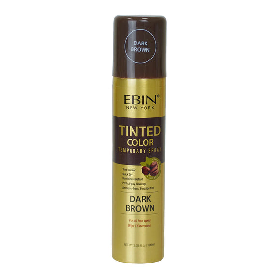 Ebin New York Tinted Color Temporary Spray  Dark Brown 100ml