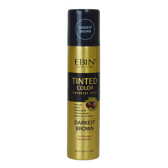 Ebin New York Tinted Color Temporary Spray  Darkest Brown 100ml