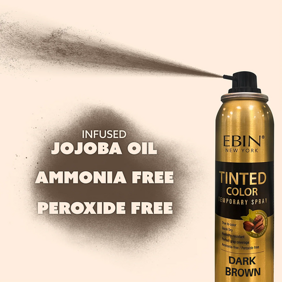 Ebin New York Tinted Color Temporary Spray  Darkest Brown 100ml