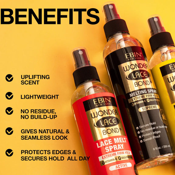 Ebin Wonder Lace Bond Extreme Firm Hold Lace Melting Spray Supreme 250ml