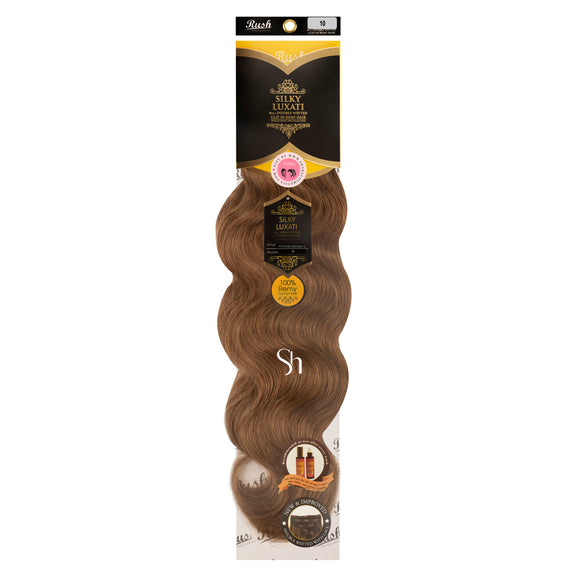 RUSH SILKY LUXATI  BODY WAVE 8PCS DOUBLE WEFTED CLIP IN REMY 100% HUMAN HAIR