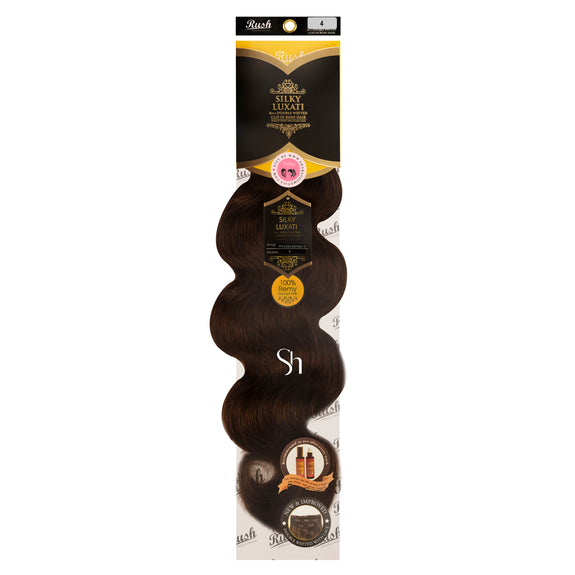 RUSH SILKY LUXATI  BODY WAVE 8PCS DOUBLE WEFTED CLIP IN REMY 100% HUMAN HAIR