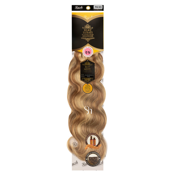 RUSH SILKY LUXATI  BODY WAVE 8PCS DOUBLE WEFTED CLIP IN REMY 100% HUMAN HAIR