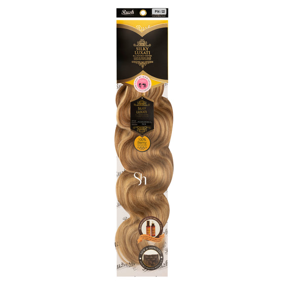 RUSH SILKY LUXATI  BODY WAVE 8PCS DOUBLE WEFTED CLIP IN REMY 100% HUMAN HAIR