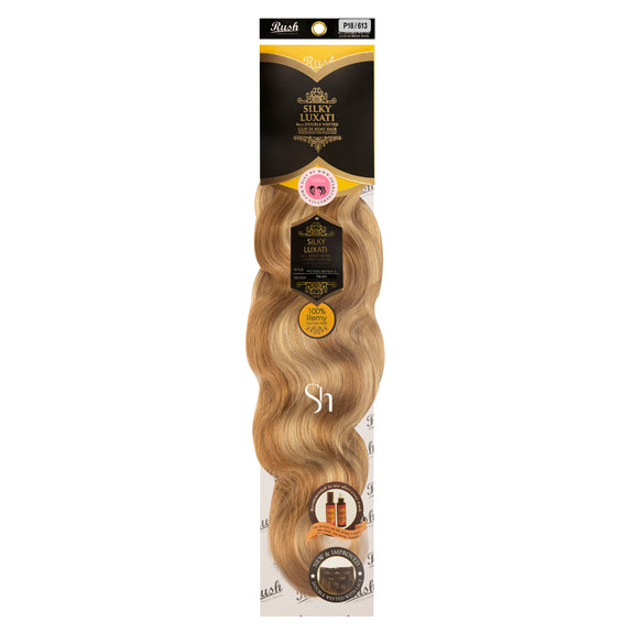 RUSH SILKY LUXATI  BODY WAVE 8PCS DOUBLE WEFTED CLIP IN REMY 100% HUMAN HAIR