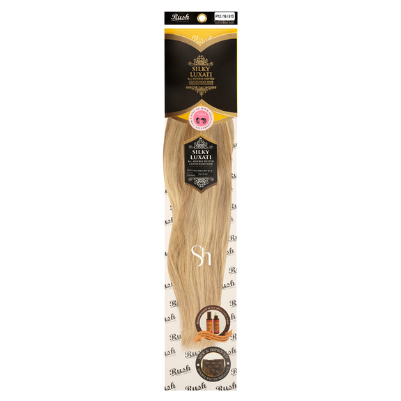 RUSH SILKY LUXATI 20" STRAIGHT 8PCS DOUBLE WEFTED CLIP IN REMY 100% HUMAN HAIR