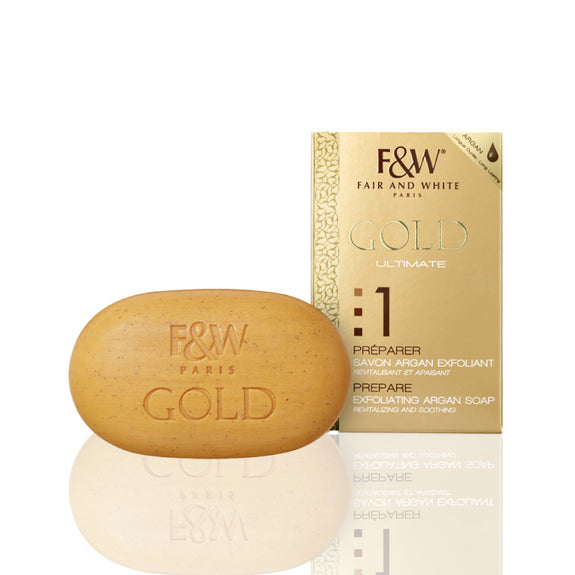 FAIR & WHITE GOLD SATIN EXFOLIATING AGRAN  SOAP-200G