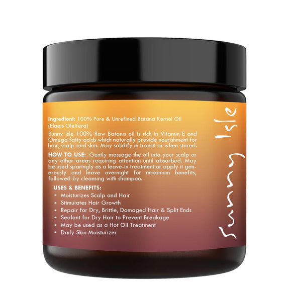 Sunny Isle 100% Raw and Pure Batana Oil 118ml/4oz