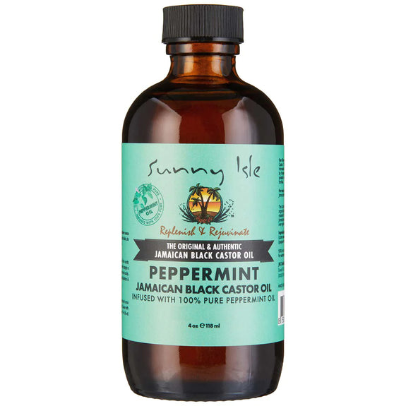 Sunny Isle Jamaican Black Castor Oil with Peppermint 4 oz