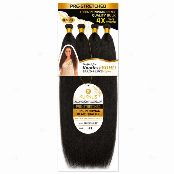 Kuknus Luxurious Tresses 100% Peruvian Remy Quality Super Wave  22"