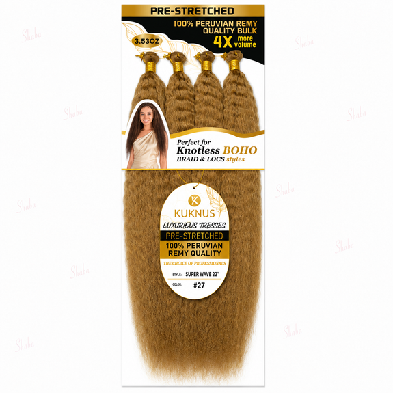 Kuknus Luxurious Tresses 100% Peruvian Remy Quality Super Wave  22"