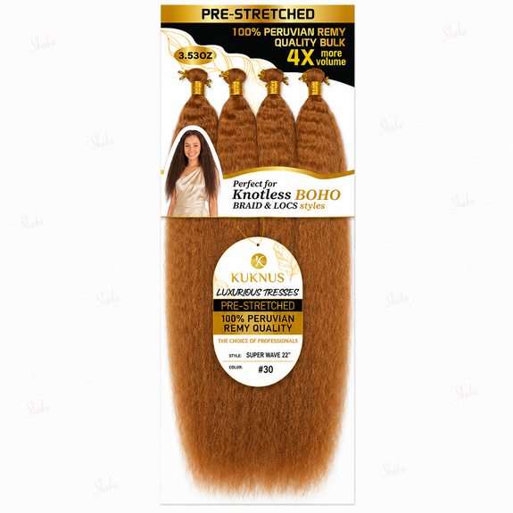 Kuknus Luxurious Tresses 100% Peruvian Remy Quality Super Wave  22"