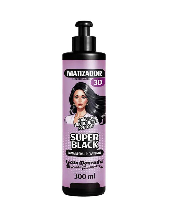 Gota Dourada Tint Conditioner 3D Super Black Golden Drop 300ml