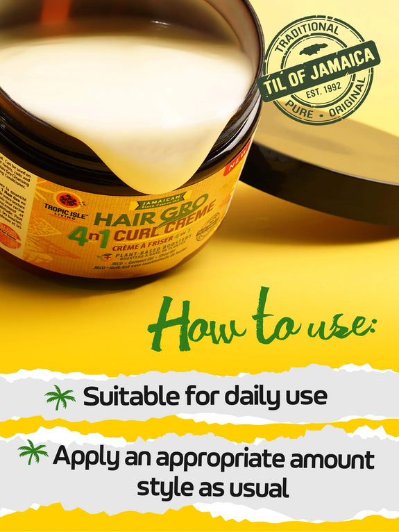 TROPIC ISLE LIVING HAIR GRO 4N1 CURL CRÈME 12OZ