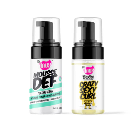 THE DOUX 2 PACK TRAVEL BUNDLE WITH MOUSSE DEF & CRAZYSEXYCURL TEXTURE FOAMS