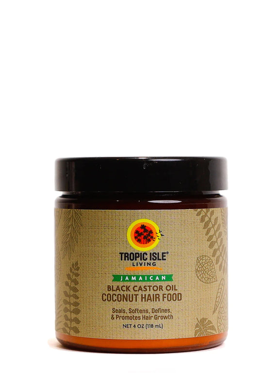 TROPIC ISLE COCONUT JAMAICAN BLACK CASTOR OIL HAIR FOOD 4OZ