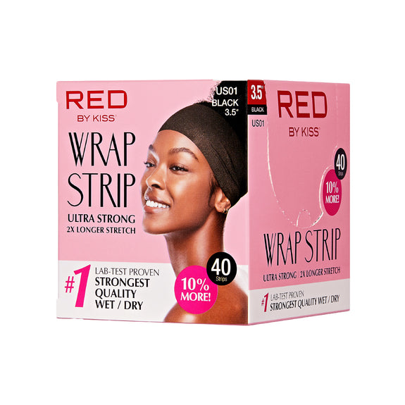 RED BY KISS 3.5″ Wrap Strips Ultra Strong 2x Longer Stretch Black