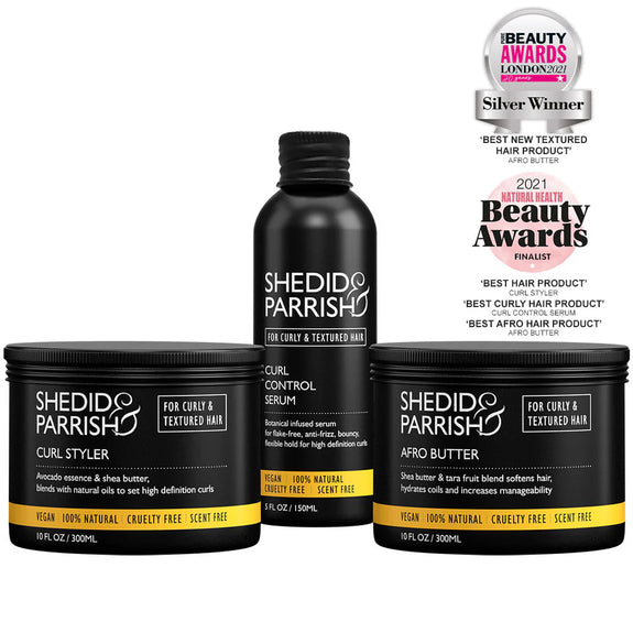 SHEDID & PARRISH ULTIMATE STYLING CURL COLLECTION[1x Curl Control Serum (150ml),1x Afro Butter (300ml),1x Curl Styler (300ml)]