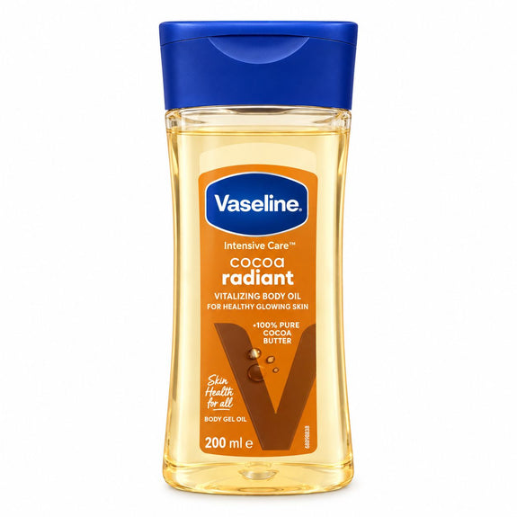 Vaseline Intensive Care Cocoa Radiant 100% Pure Cocoa Butter Vitalizing Body Oil 200ml