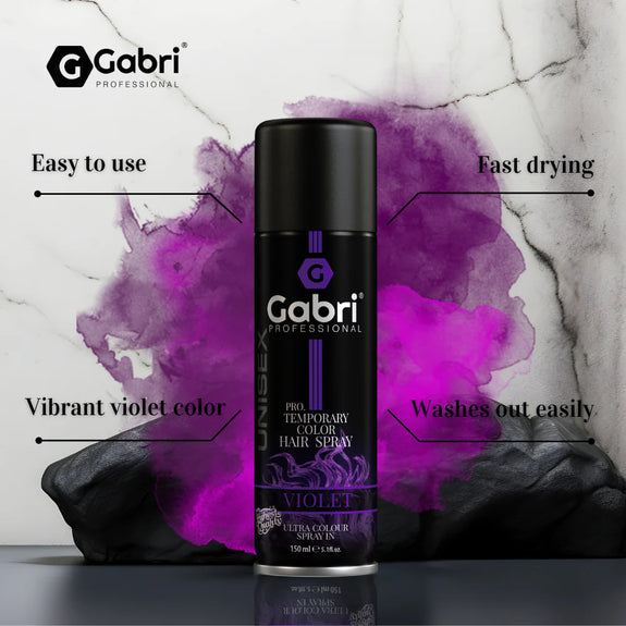 Gabri Professional  Pro Temporary Hair Colour Spray Violet 150ml
