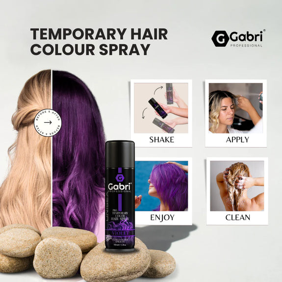 Gabri Professional  Pro Temporary Hair Colour Spray Violet 150ml