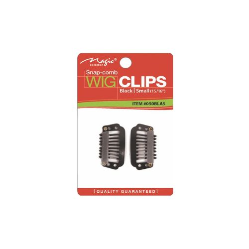 MAGIC COLLECTION SNAP COMB WIG CLIPS BLACK| SMAILL 15\16"