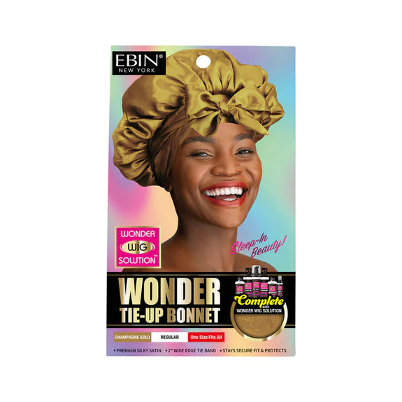 EBIN Wonder Wig Tie-Up Bonnet - Champagne Gold