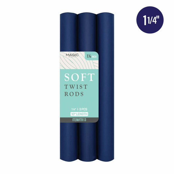 MAGIC COLLECTION Twisted Foam Hair Roller (1 1/4") - 3pcs