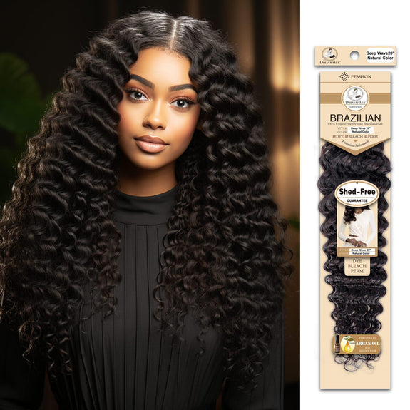 DRESSMAKER 100% UNPROCESSED VIRGIN  BRAZILIAN HAIR  DEEP WAVE  NATURAL COLOR