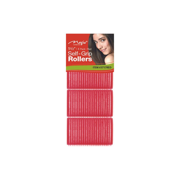 MAGIC COLLECTION 1 1/2" | 4 PACK -RED SELF-GRIP ROLLERS