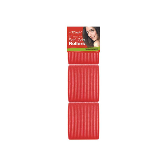 MAGIC COLLECTION 3" | 3 PACK -RED SELF-GRIP ROLLERS