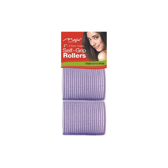 MAGIC COLLECTION 2"| 3 PACK-PURPLE SELF-GRIP ROLLERS