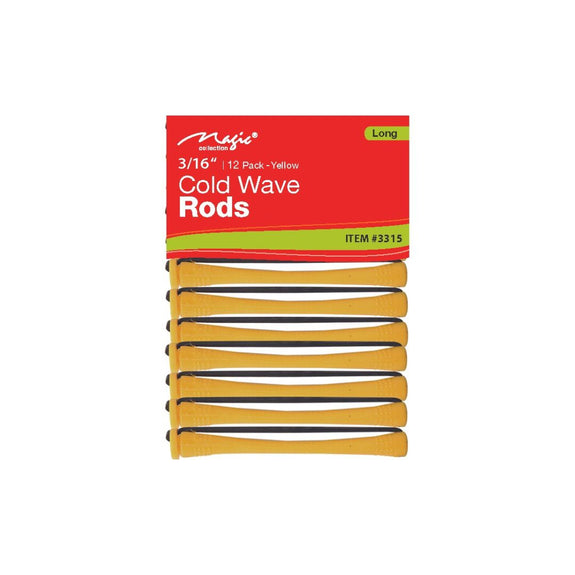 MAGIC COLLECTION 3/16" 12 PACK -YELLOW COLD WAVE RODS LONG