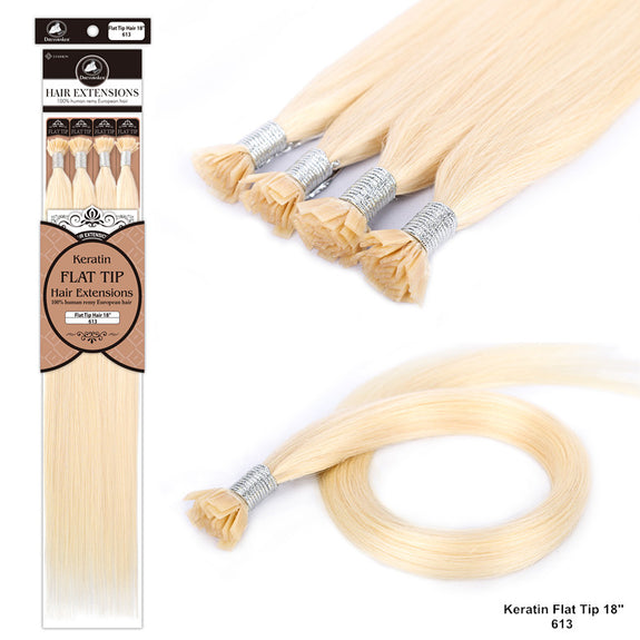 DRESSMAKER 100 % HUMAN REMY EUROPEAN KERATIN FLAT TIP [STRAIGHT] HAIR EXTENSIONS