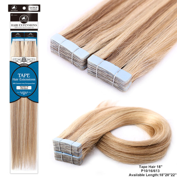 DRESSMAKER 100 % HUMAN REMY EUROPEAN TAPE  HAIR EXTENSIONS STRAIGHT[40PCS]