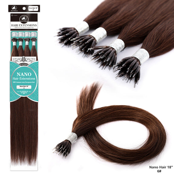 DRESSMAKER 100 % HUMAN REMY EUROPEAN NANO HAIR EXTENSIONS STRAIGHT[100PCS]