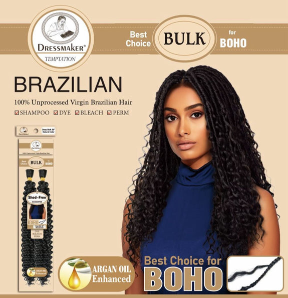 DRESSMAKER 100% UNPROCESSED VIRGIN BRAZILIAN BOHO DEEP BULK