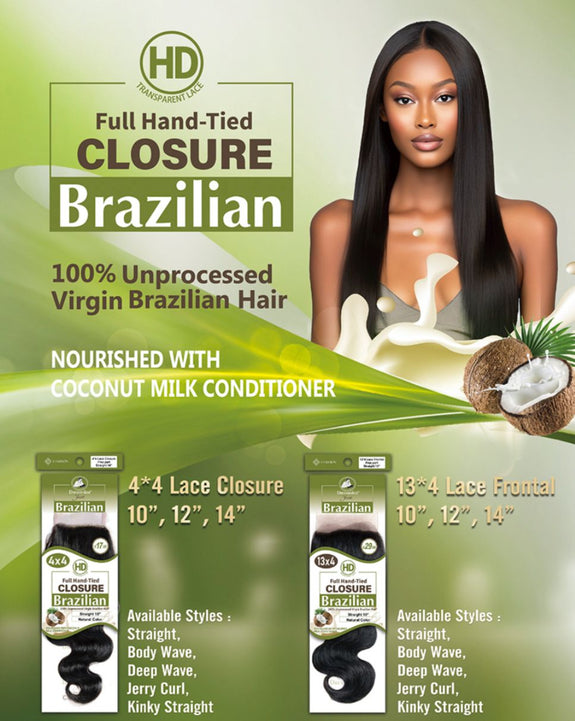 DRESSMAKER YOUTH 100%UNPROCESSED VIRGIN BRAZILIAN CLOSURE 4x4
