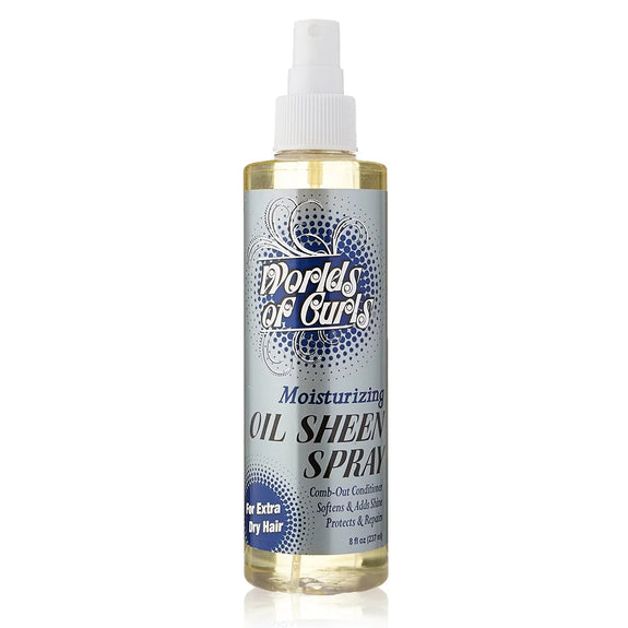 Worlds Of Curls Comb Out Conditioner & Oil Sheen Spray Moisturizer, Extra Dry Hair 8OZ