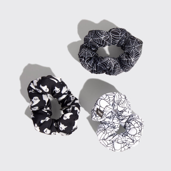 KITSCH Cloud Scrunchies 3pc Set - Spiderweb