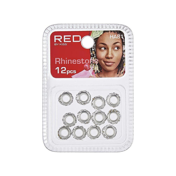 RED BY KISS Rhinestone Hair Beads (12pcs)