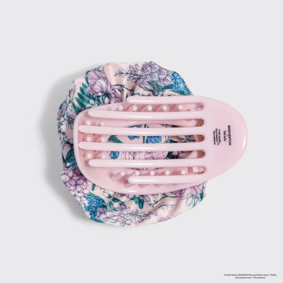 Kitsch Bridgerton X Satin Rosette Medium Flat Cloud Clip in Wisteria