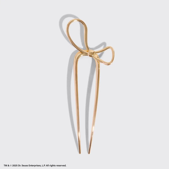 Kitsch The Grinch X Kitsch Gold Bow French Hair Pin