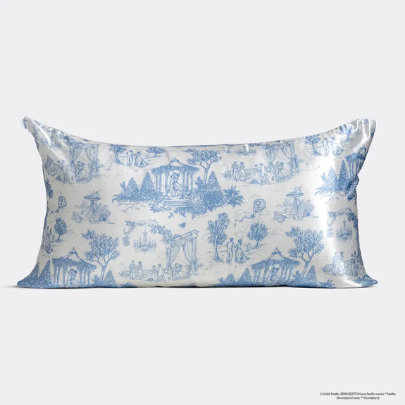 Kitsch  Bridgerton X Satin Pillowcase in Garden Toile - King
