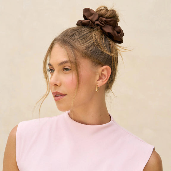 kitsch Black & Chocolate Oversized Scrunchies