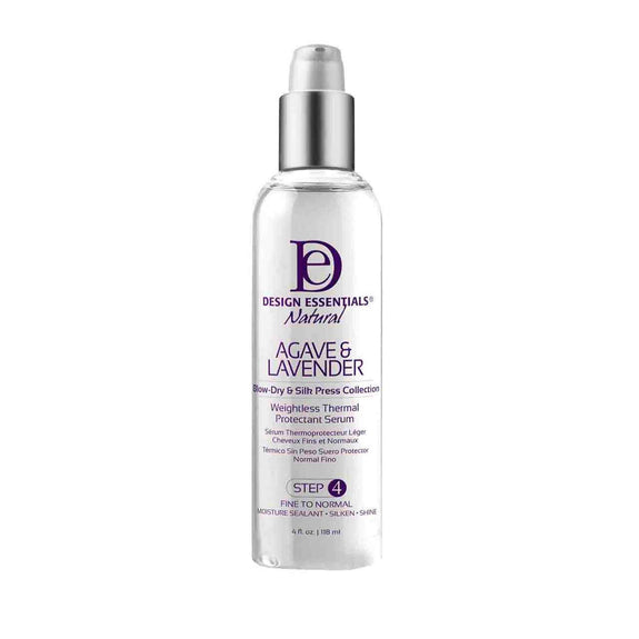 DESIGN ESSENTIALS Agave & Lavender Weightless Thermal Protectant Serum 4 OZ