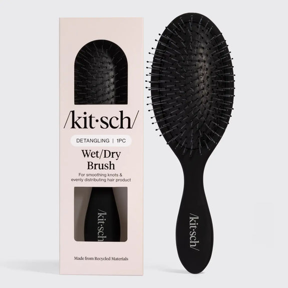 Kitsch Recycled Plastic Wet/Dry Brush- Black
