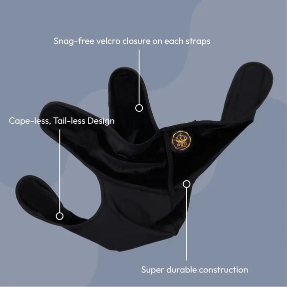 Red by Kiss BOW WOW X Power Wave Velvet Hook and Loop Fastener Compression Rag Black