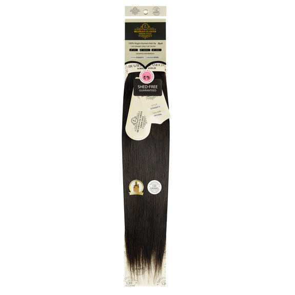 RUSH BRAZILIAN GLAMOUR 100% VIRGIN GOLD HUMAN HAIR STRAIGHT WEAVE