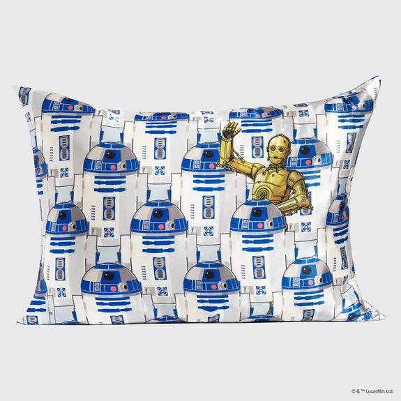 Kitsch Star Wars™ & Kitsch Satin Pillowcase in R2-D2 & C-3PO